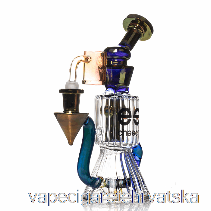 Vape Cigarete Cheech Staklo Diamond Tube Recicler Dab Rig Blue